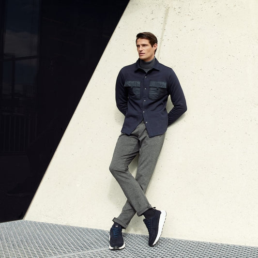 - Patton - Sweatshirt Jacket - Dark Navy