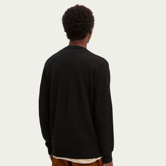 Intarsia Graphic Sweater - Black