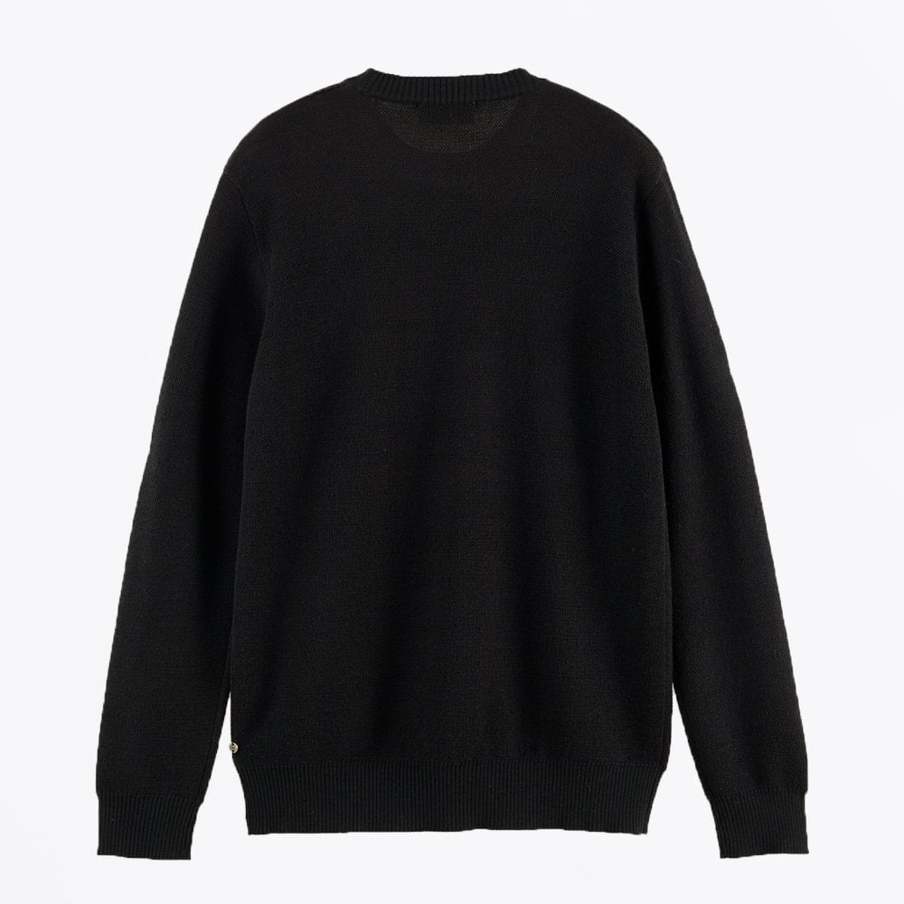 Scotch Intarsia Graphic Sweater - Black