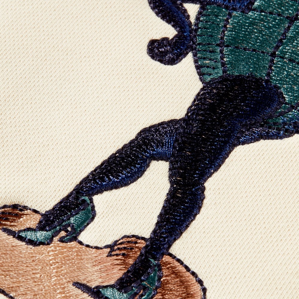 - Embroidered Graphic Sweater - White