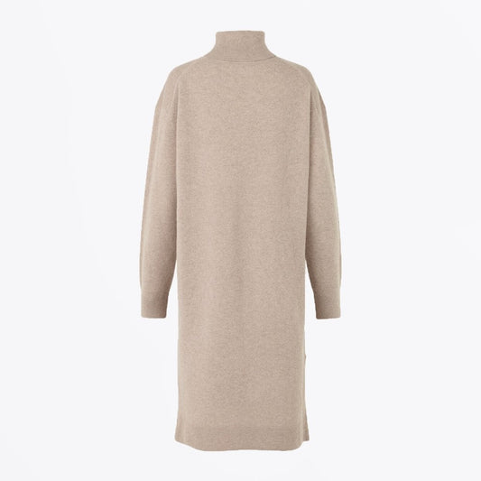 - Wool Midi Dress - Beige