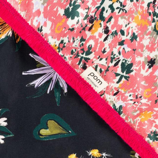 - Double Floral Shawl - Ivory/Multi