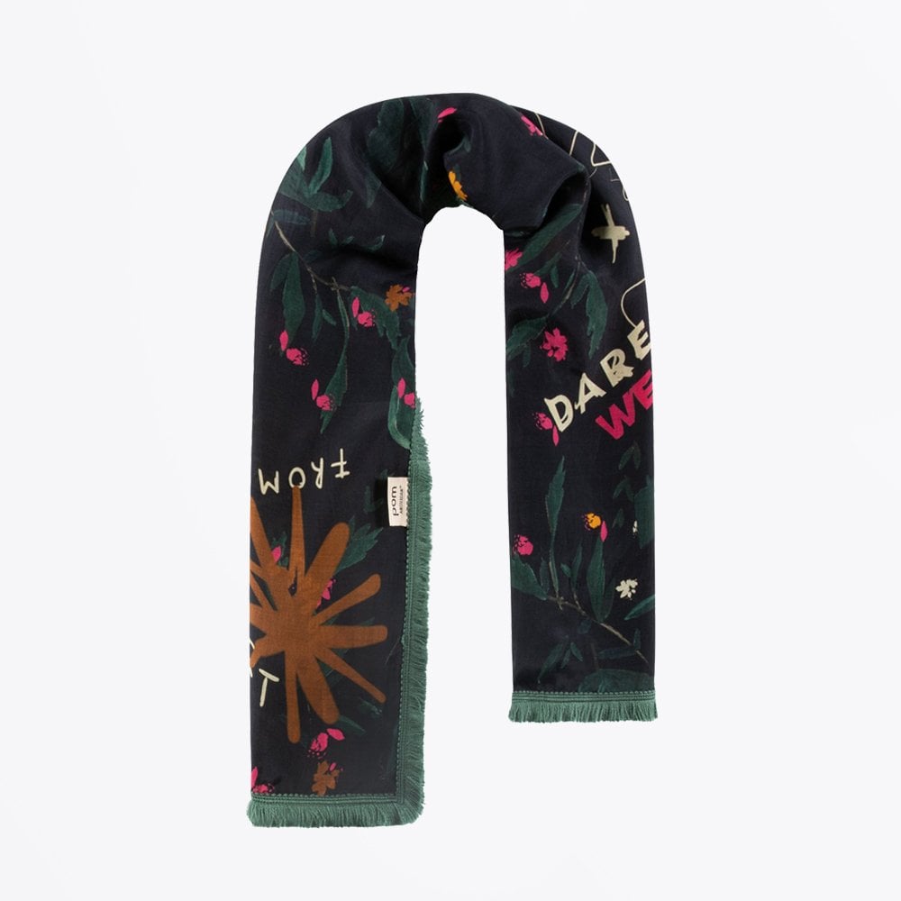 - 'Flower Love' Shawl - Black/Multi