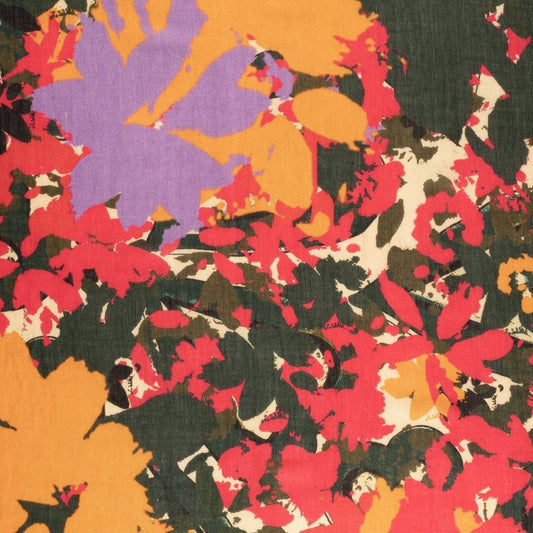 - Abstract Floral Shawl - Pink/Multi