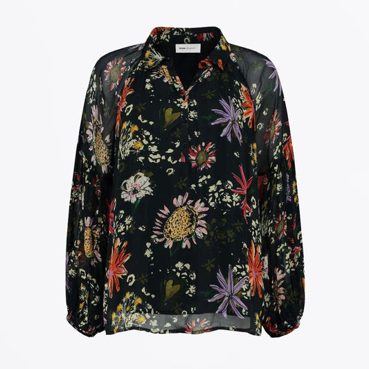 Floral Print Blouse - Black/Multi
