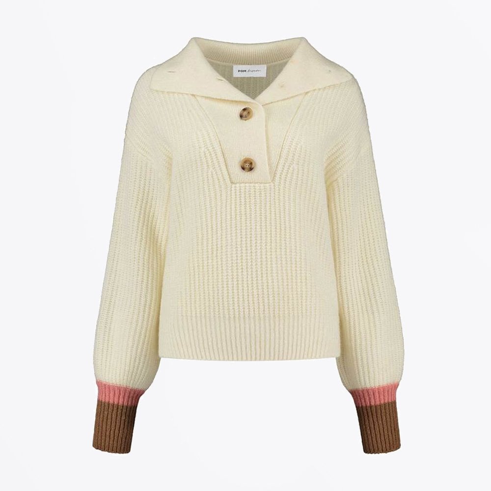 Pom Wool-Blend Pullover - Ivory
