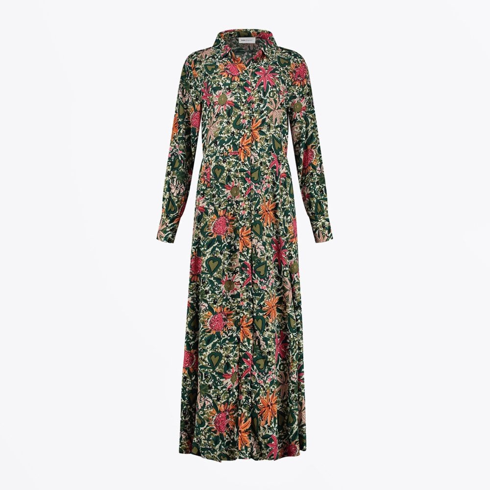 Pom Floral and Heart Print Dress - Multi