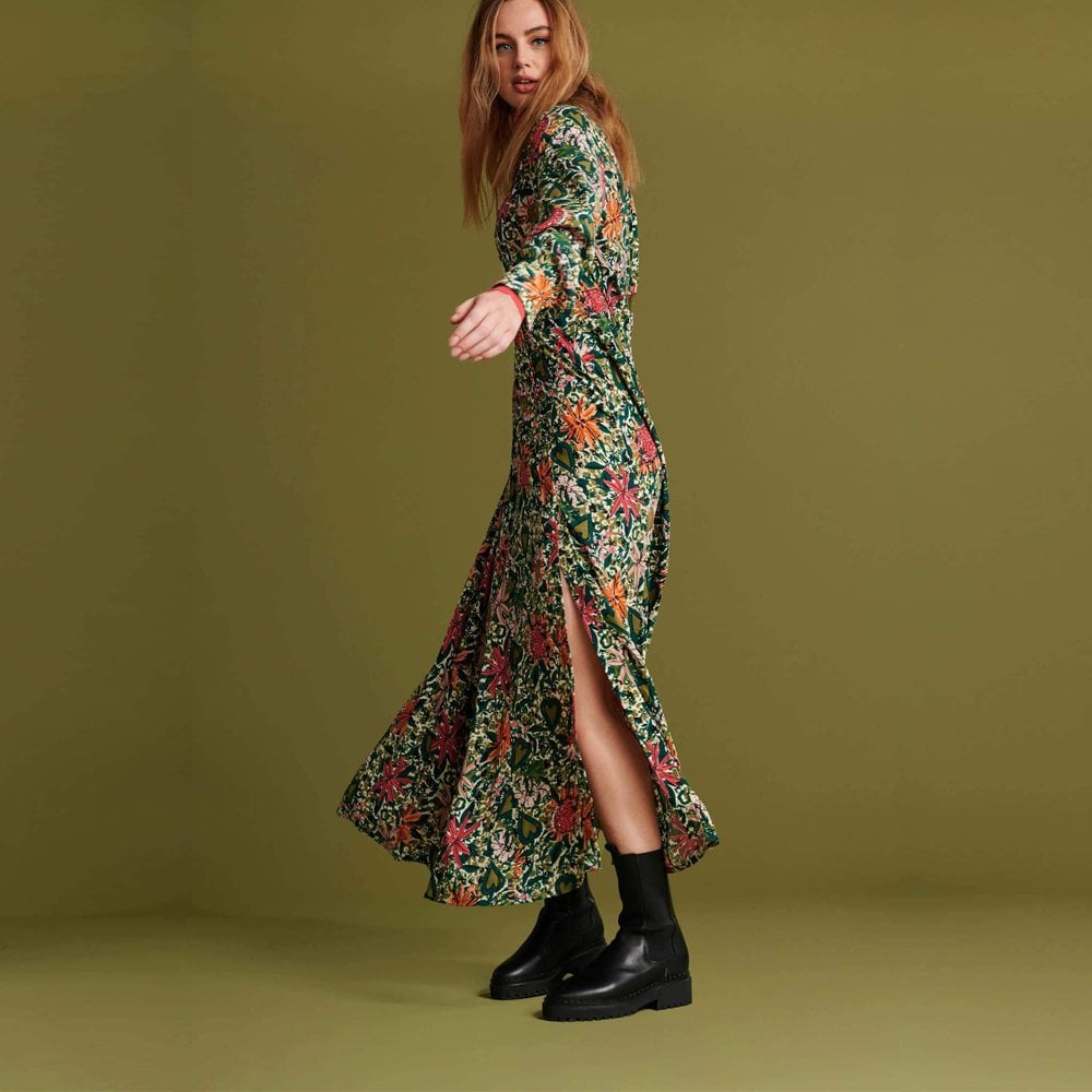 Floral and Heart Print Dress - Multi