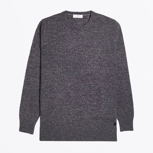 -  Crew Neck Knit Sweater - Grey Marl