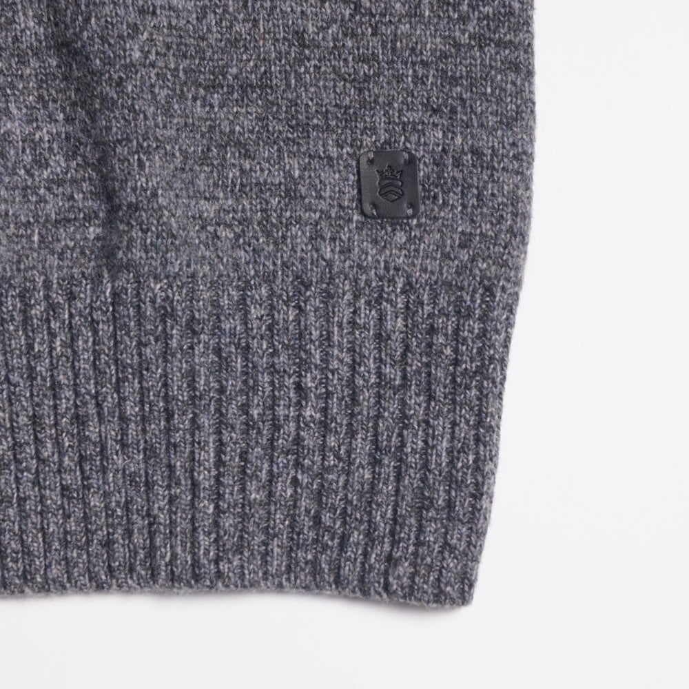 -  Crew Neck Knit Sweater - Grey Marl
