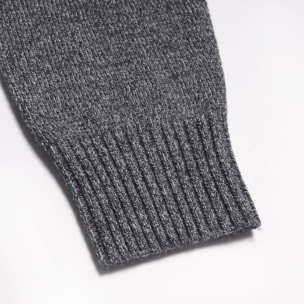 -  Crew Neck Knit Sweater - Grey Marl
