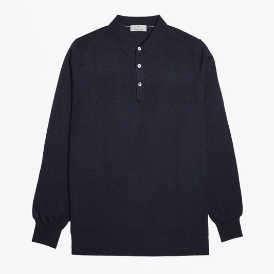 Merino Polo Shirt - Navy