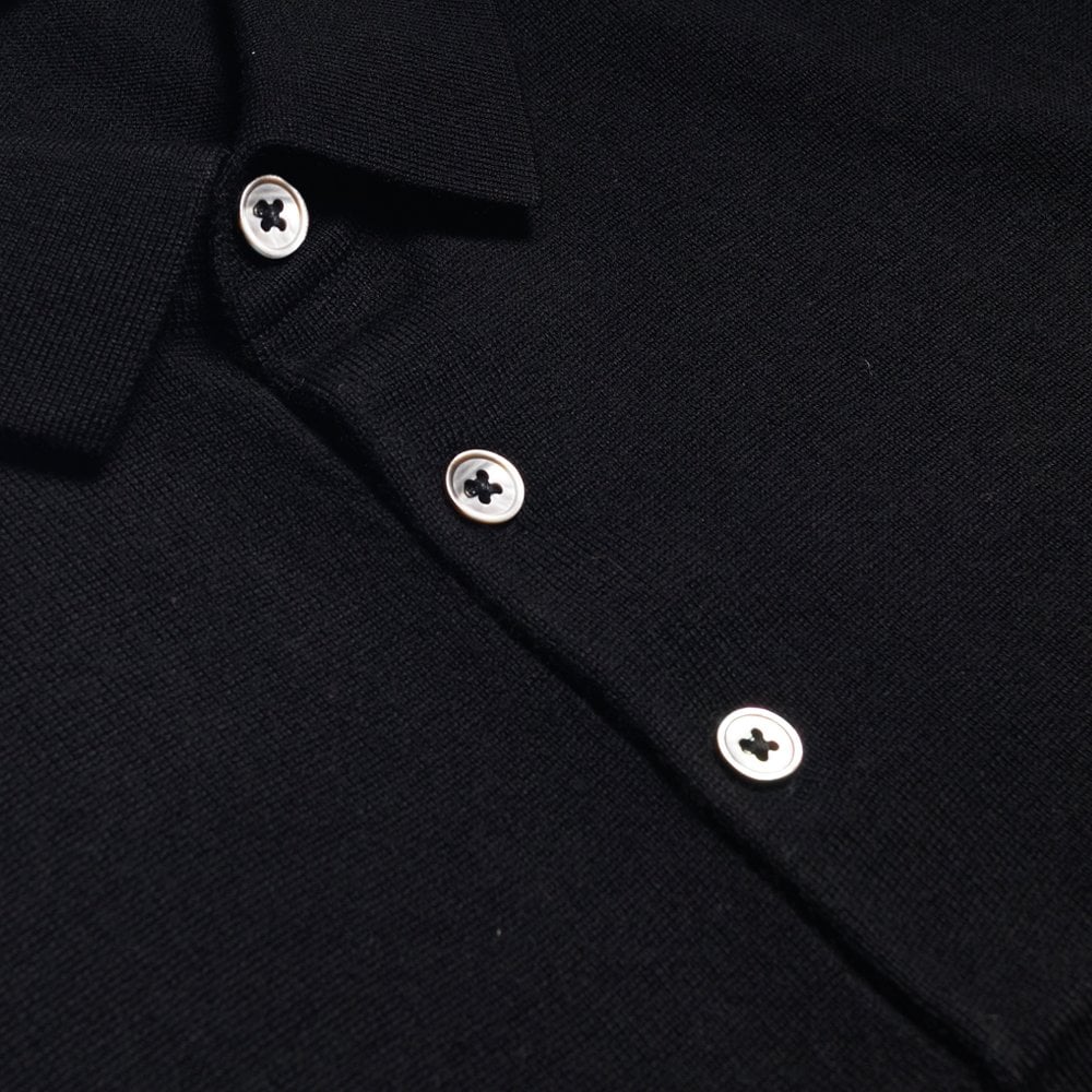 Merino Polo Shirt - Black