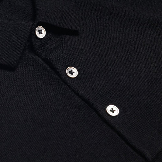 Merino Polo Shirt - Black