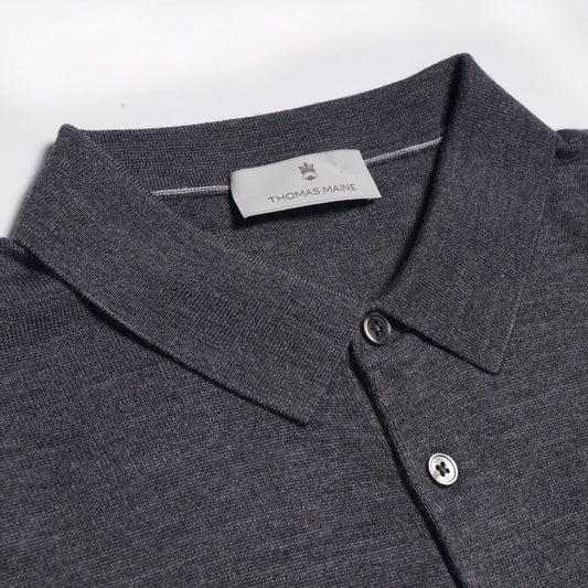 Merino Polo Shirt - Grey