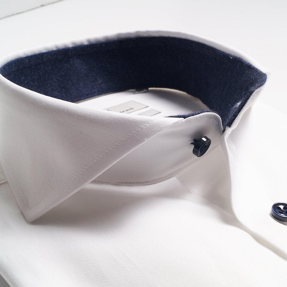 - Contrast Insert Shirt - White