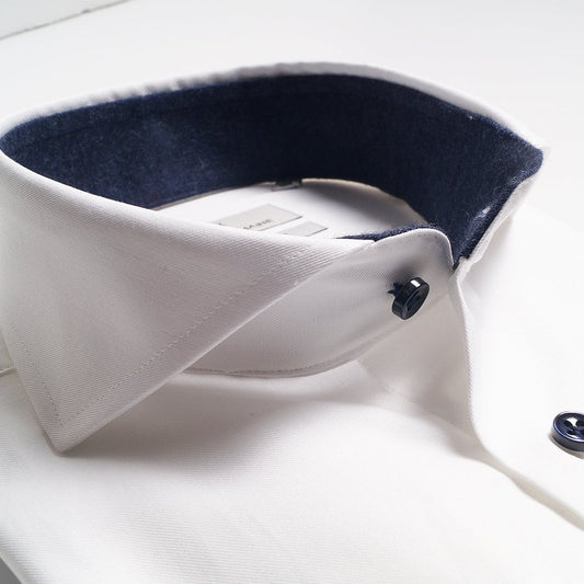 - Contrast Insert Shirt - White