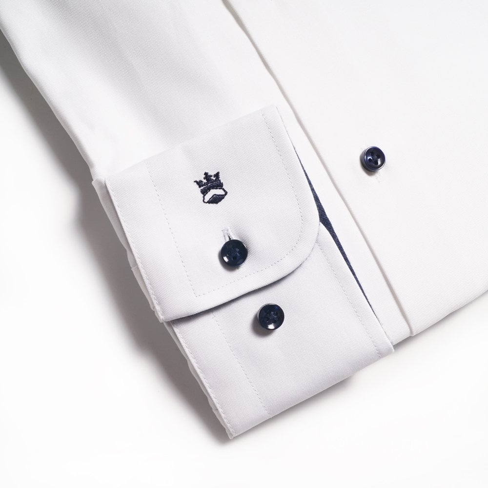 - Contrast Insert Shirt - White