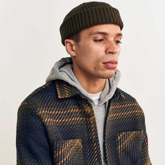 Knit Beanie Hat - Khaki
