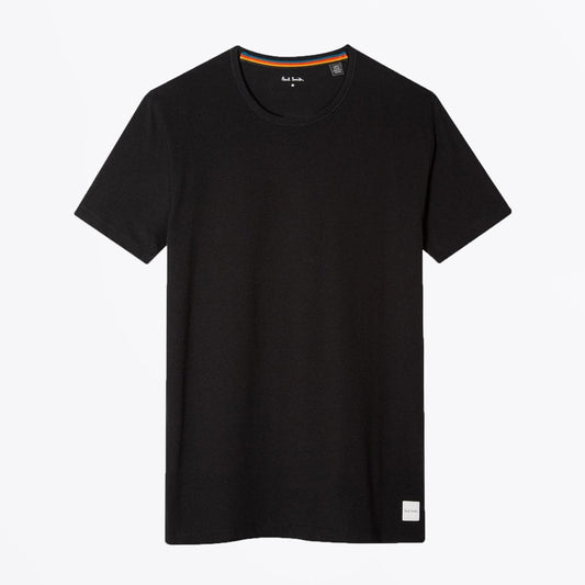 - Cotton Crew Neck T-Shirt - Black