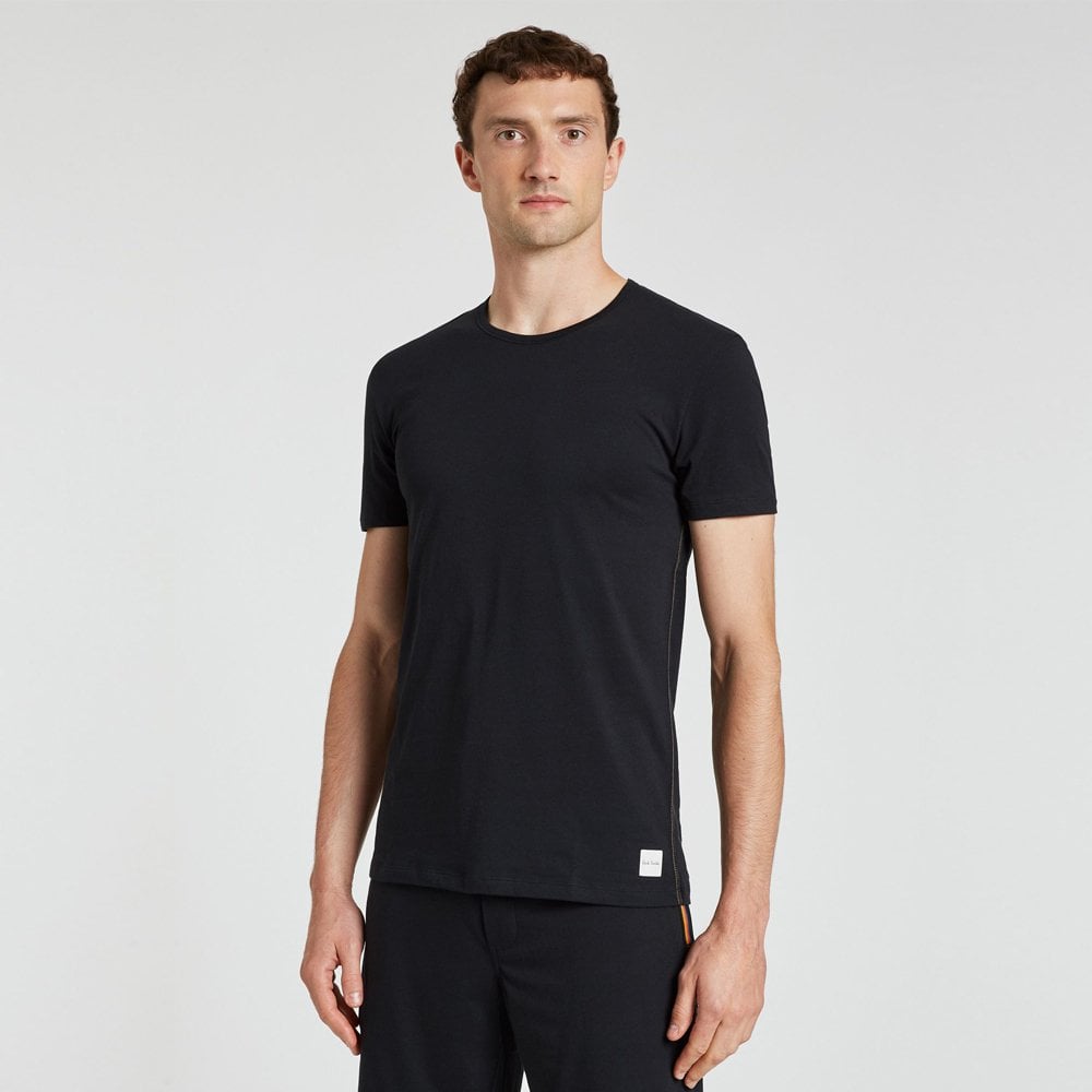 - Cotton Crew Neck T-Shirt - Black