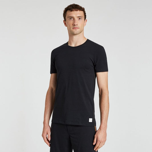 - Cotton Crew Neck T-Shirt - Black