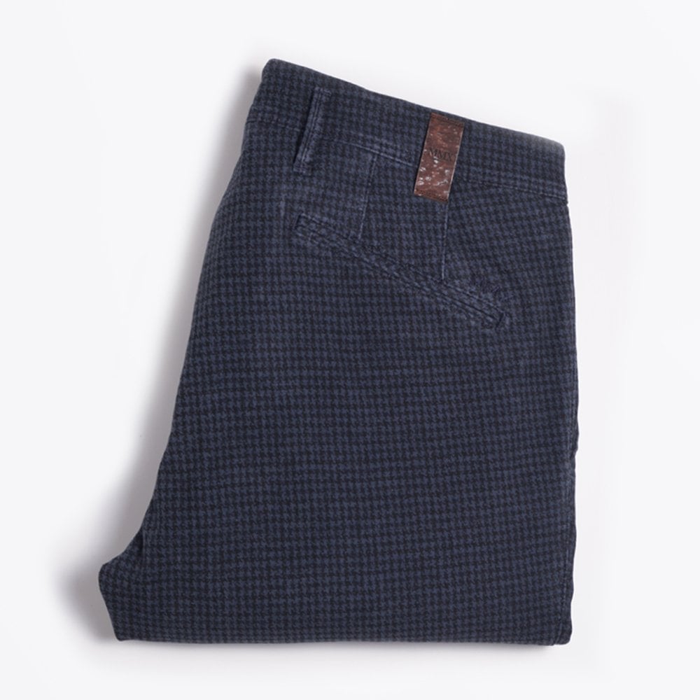 MMX Leo - Super Slim Dogtooth Chinos - Navy