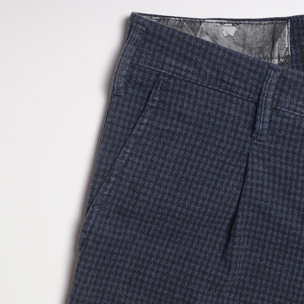 MMX Leo - Super Slim Dogtooth Chinos - Navy