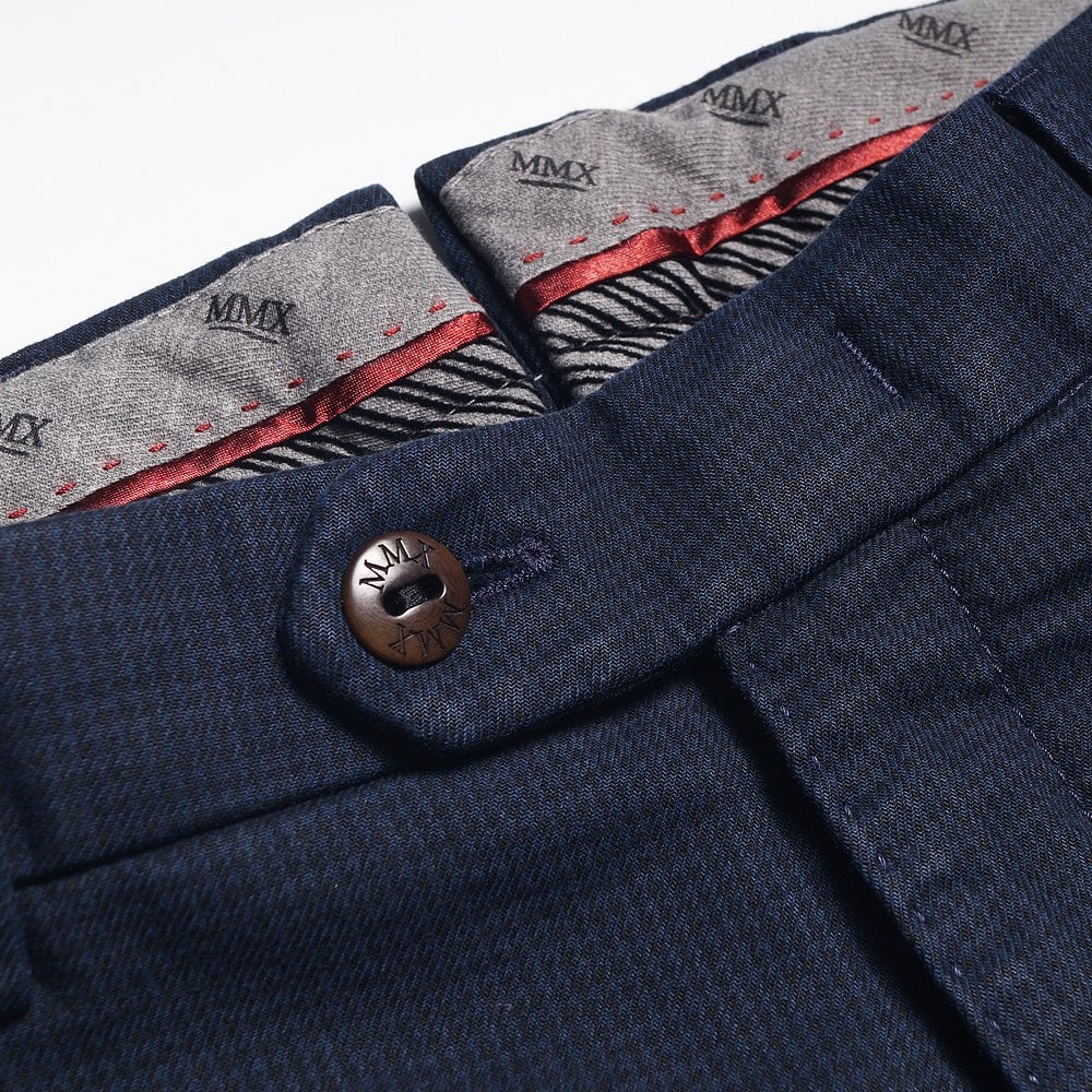 MMX - Lupus - Fine Check Chinos - Navy