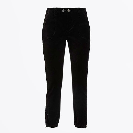 Mayslie - Velvet Joggers - Black