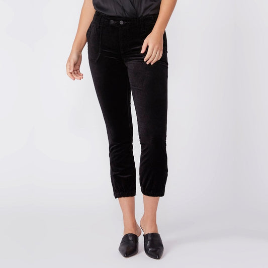 Mayslie - Velvet Joggers - Black