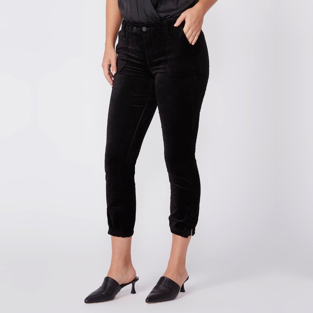 Paige Mayslie - Velvet Joggers - Black