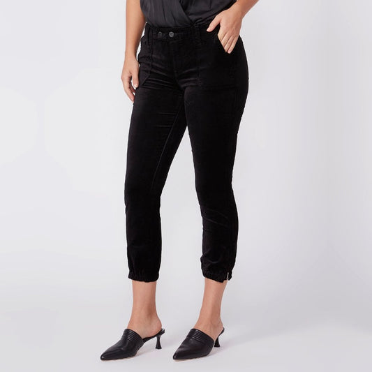 Mayslie - Velvet Joggers - Black
