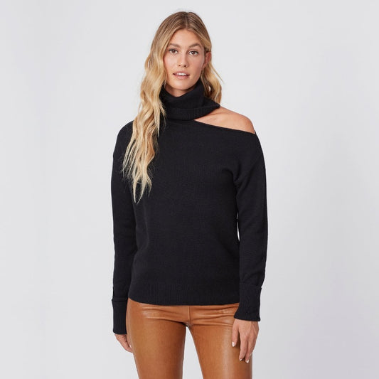 - Raundi - Off-Shoulder Sweater - Black