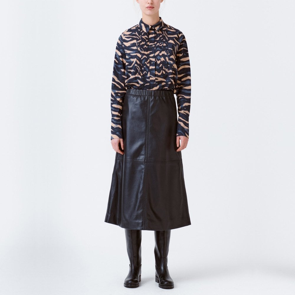 - Rama - Animal Print Shirt - Black/Beige