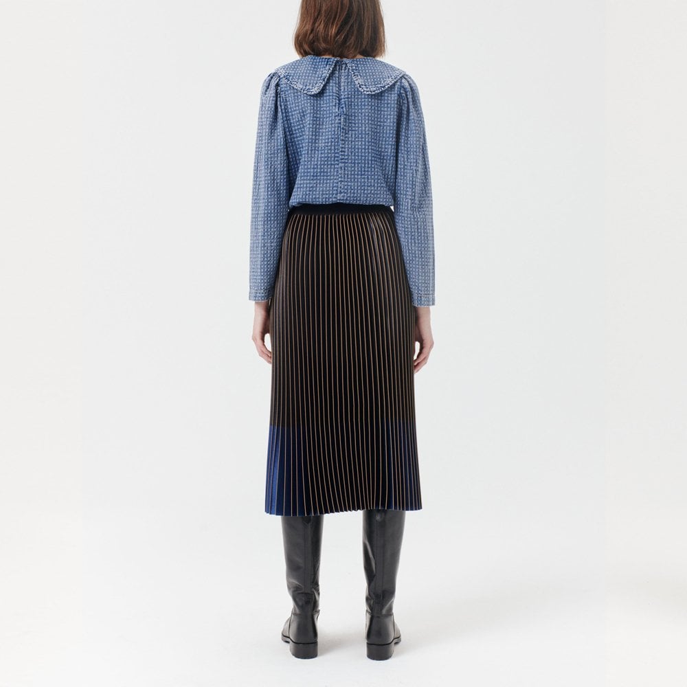 - Rare - Oversized Collar Top - Blue