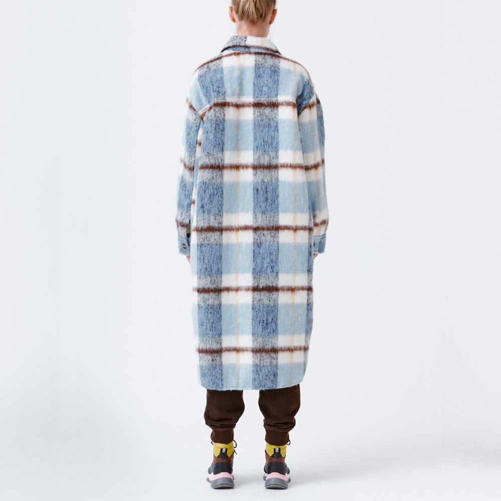 - Rei - Long Check Shacket - Blue