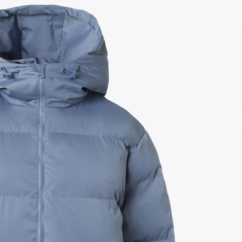 Long Quilted Coat - Blue