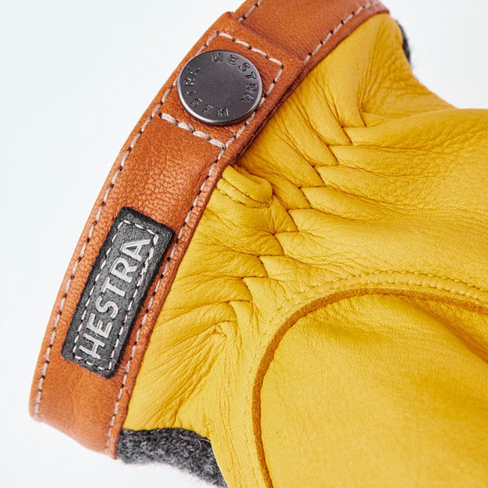 - Deerskin Wool Tricot Gloves - Yellow
