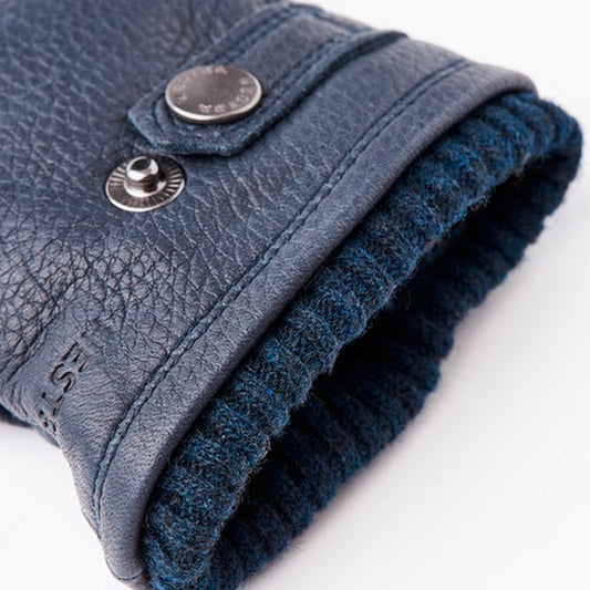 - Utsjö - Leather Primaloft Gloves - Navy