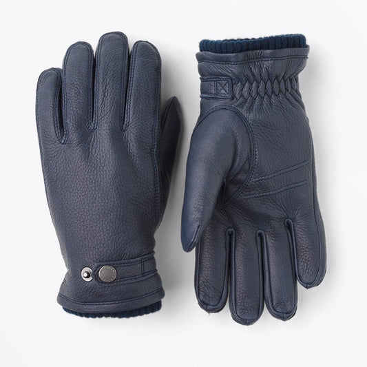 - Utsjö - Leather Primaloft Gloves - Navy