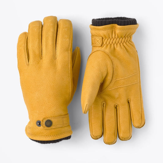 - Utsjö - Leather Primaloft Gloves - Yellow