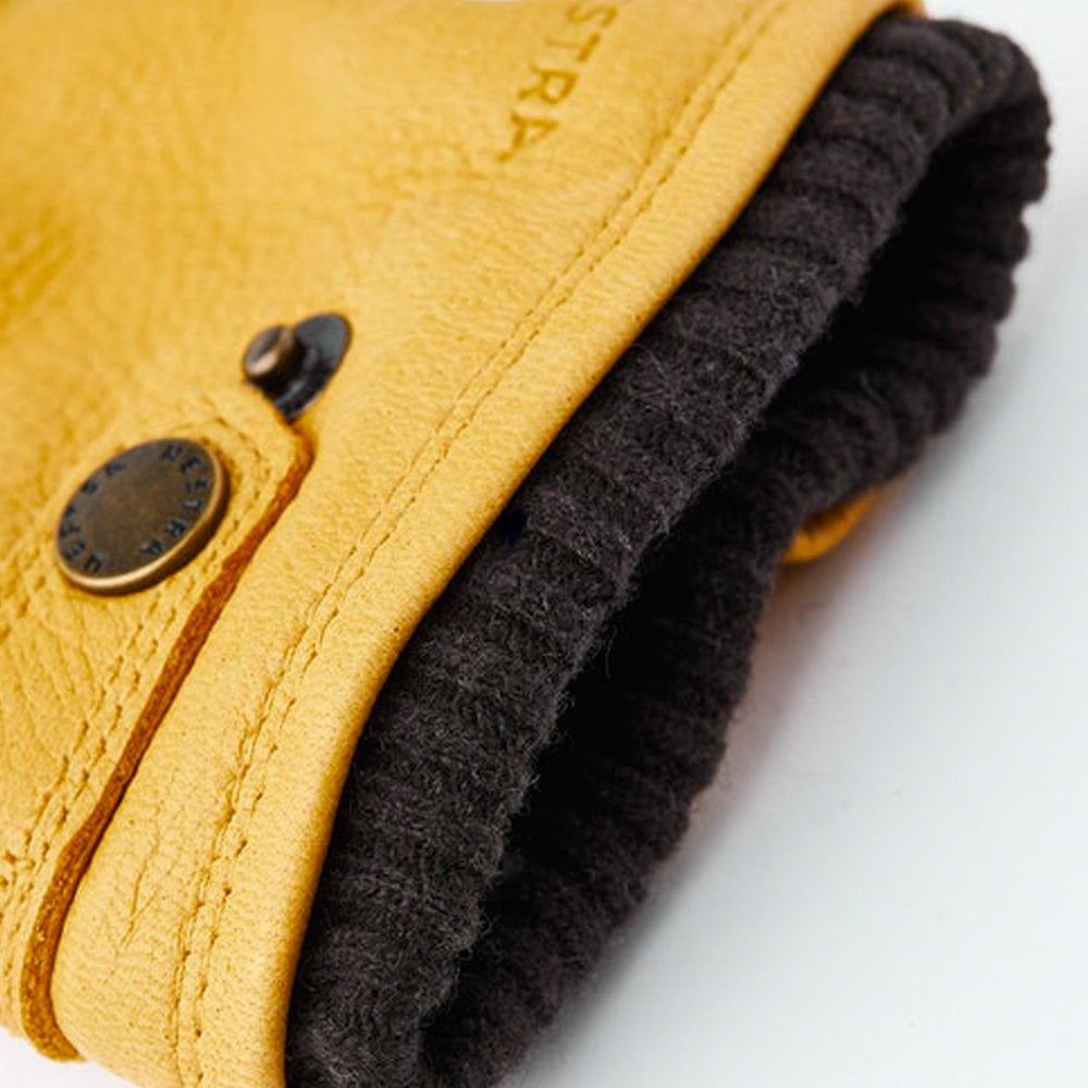 - Utsjö - Leather Primaloft Gloves - Yellow