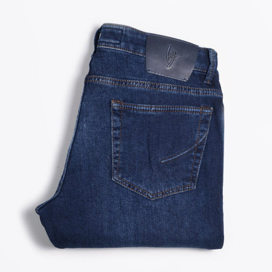 - Orvieto Stretch Denim Jeans - Blue