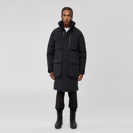 Gabriel - Tech Down Parka with Hood - Black