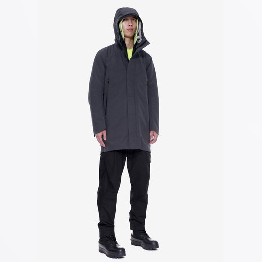 Magnetic Liner Parka Coat - Grey
