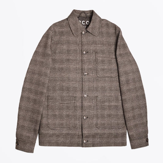 - Check Work Jacket - Grey