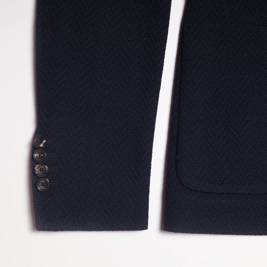 Wool Woven Blazer - Blue/Navy