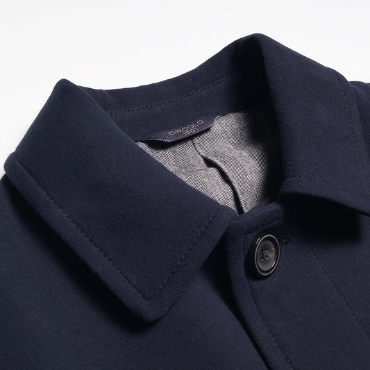 Matt Overcoat - Blue/Navy