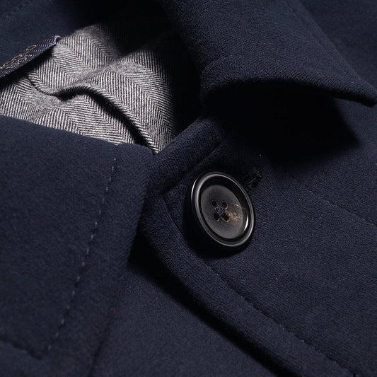 Matt Overcoat - Blue/Navy